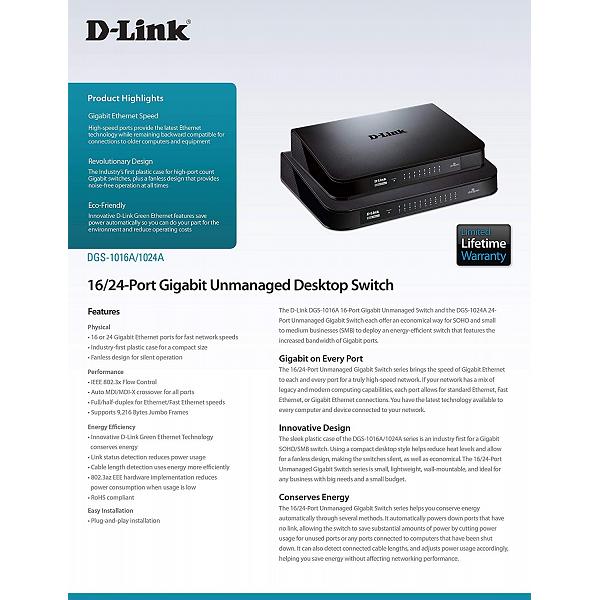 D-Link 24-Port Gigabit Unmanaged Switch 3